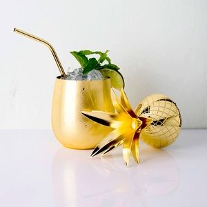 Viski PACIFIC PINEAPPLE TUMBLER IN GOLD [Brand New]